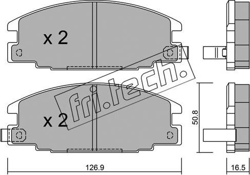 Fri.Tech. 253.0 - Kit de plaquettes de frein, frein à disque cwaw.fr