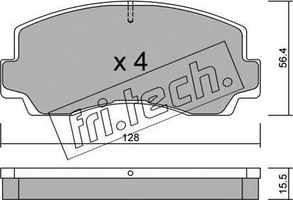 Fri.Tech. 252.0 - Kit de plaquettes de frein, frein à disque cwaw.fr