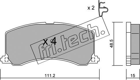 Fri.Tech. 257.0 - Kit de plaquettes de frein, frein à disque cwaw.fr