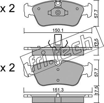 Fri.Tech. 269.0 - Kit de plaquettes de frein, frein à disque cwaw.fr