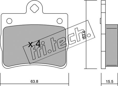 Fri.Tech. 264.0 - Kit de plaquettes de frein, frein à disque cwaw.fr