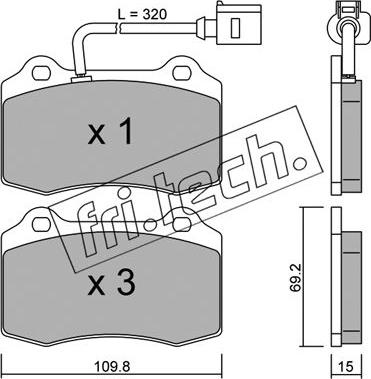 Fri.Tech. 260.4 - Kit de plaquettes de frein, frein à disque cwaw.fr