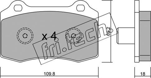 Fri.Tech. 260.5 - Kit de plaquettes de frein, frein à disque cwaw.fr