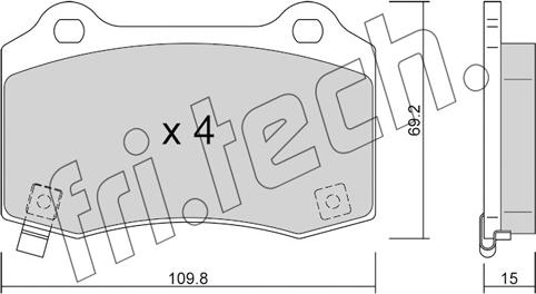 Fri.Tech. 260.6 - Kit de plaquettes de frein, frein à disque cwaw.fr