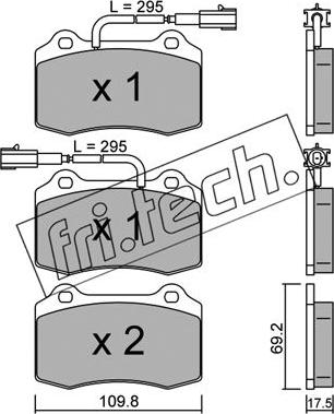 Fri.Tech. 260.0 - Kit de plaquettes de frein, frein à disque cwaw.fr