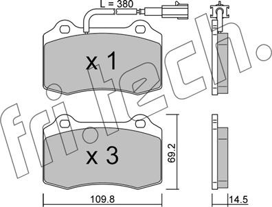 Fri.Tech. 260.8 - Kit de plaquettes de frein, frein à disque cwaw.fr