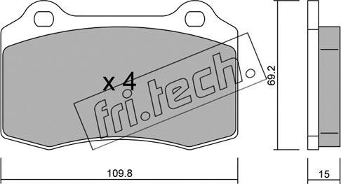 Fri.Tech. 260.2 - Kit de plaquettes de frein, frein à disque cwaw.fr