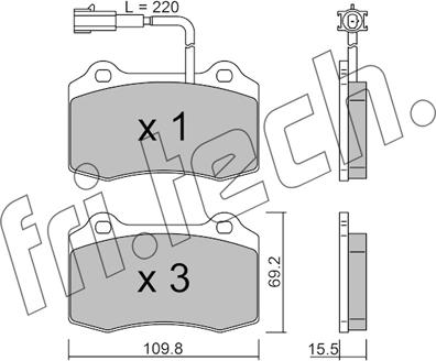 Fri.Tech. 260.7 - Kit de plaquettes de frein, frein à disque cwaw.fr