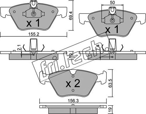 Fri.Tech. 261.1 - Kit de plaquettes de frein, frein à disque cwaw.fr