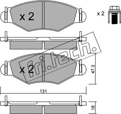 Fri.Tech. 263.0 - Kit de plaquettes de frein, frein à disque cwaw.fr