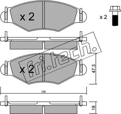 Fri.Tech. 263.1 - Kit de plaquettes de frein, frein à disque cwaw.fr