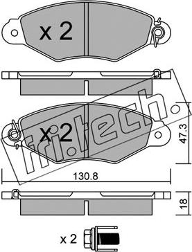 Fri.Tech. 262.0 - Kit de plaquettes de frein, frein à disque cwaw.fr