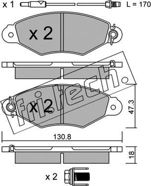 Fri.Tech. 262.1 - Kit de plaquettes de frein, frein à disque cwaw.fr