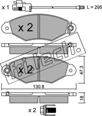 Fri.Tech. 262.2 - Kit de plaquettes de frein, frein à disque cwaw.fr