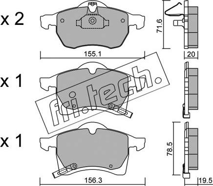 Fri.Tech. 267.0 - Kit de plaquettes de frein, frein à disque cwaw.fr