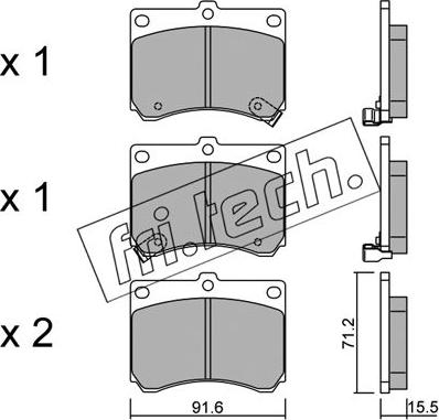 Fri.Tech. 205.0 - Kit de plaquettes de frein, frein à disque cwaw.fr