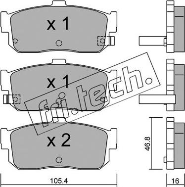 Fri.Tech. 200.1 - Kit de plaquettes de frein, frein à disque cwaw.fr