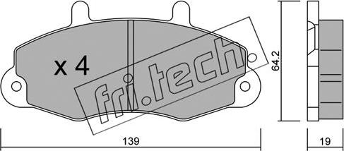 Fri.Tech. 201.0 - Kit de plaquettes de frein, frein à disque cwaw.fr