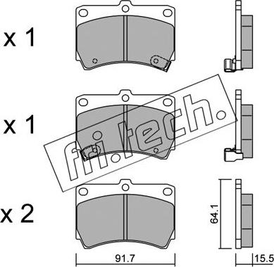 Fri.Tech. 203.0 - Kit de plaquettes de frein, frein à disque cwaw.fr