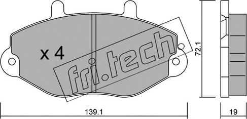 Fri.Tech. 202.0 - Kit de plaquettes de frein, frein à disque cwaw.fr