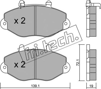 Fri.Tech. 202.1 - Kit de plaquettes de frein, frein à disque cwaw.fr