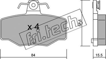 Fri.Tech. 207.0 - Kit de plaquettes de frein, frein à disque cwaw.fr