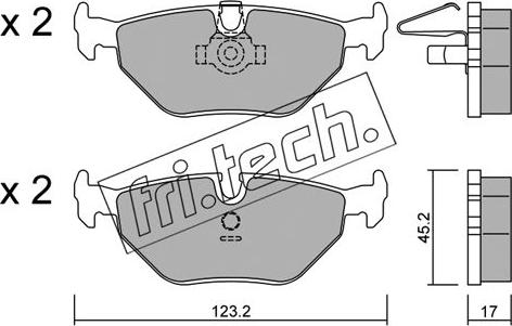 Fri.Tech. 219.0 - Kit de plaquettes de frein, frein à disque cwaw.fr