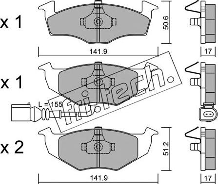 Fri.Tech. 215.3 - Kit de plaquettes de frein, frein à disque cwaw.fr