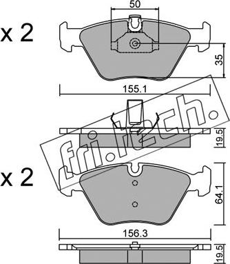 Fri.Tech. 216.0 - Kit de plaquettes de frein, frein à disque cwaw.fr