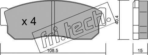 Fri.Tech. 211.0 - Kit de plaquettes de frein, frein à disque cwaw.fr