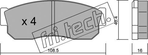 Fri.Tech. 211.1 - Kit de plaquettes de frein, frein à disque cwaw.fr