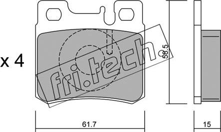 Fri.Tech. 212.0 - Kit de plaquettes de frein, frein à disque cwaw.fr