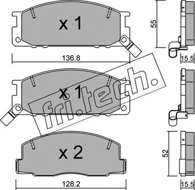 Fri.Tech. 289.0 - Kit de plaquettes de frein, frein à disque cwaw.fr