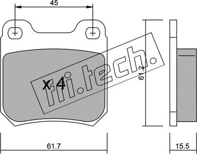 Fri.Tech. 284.0 - Kit de plaquettes de frein, frein à disque cwaw.fr