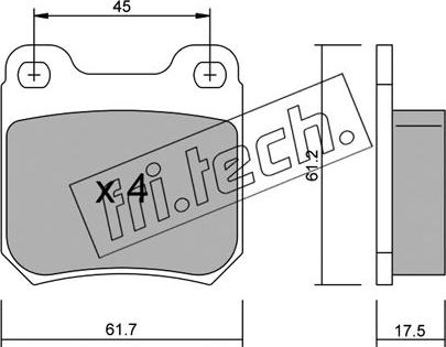 Fri.Tech. 284.1 - Kit de plaquettes de frein, frein à disque cwaw.fr