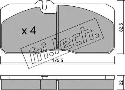 Fri.Tech. 280.0 - Kit de plaquettes de frein, frein à disque cwaw.fr