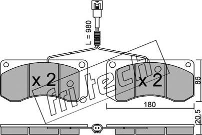 Fri.Tech. 281.1 - Kit de plaquettes de frein, frein à disque cwaw.fr