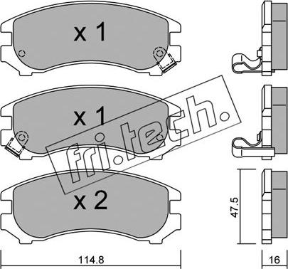 Fri.Tech. 239.1 - Kit de plaquettes de frein, frein à disque cwaw.fr