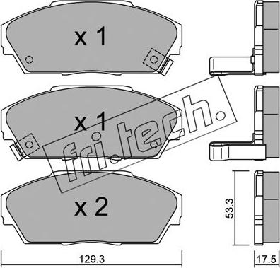 Fri.Tech. 234.0 - Kit de plaquettes de frein, frein à disque cwaw.fr