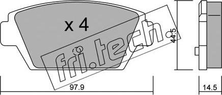 Fri.Tech. 235.0 - Kit de plaquettes de frein, frein à disque cwaw.fr