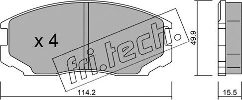 Fri.Tech. 230.0 - Kit de plaquettes de frein, frein à disque cwaw.fr