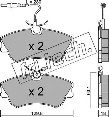 Fri.Tech. 231.0 - Kit de plaquettes de frein, frein à disque cwaw.fr