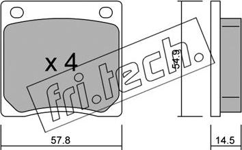 Fri.Tech. 238.0 - Kit de plaquettes de frein, frein à disque cwaw.fr