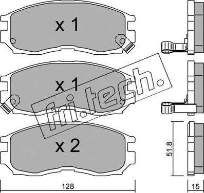 Fri.Tech. 233.0 - Kit de plaquettes de frein, frein à disque cwaw.fr