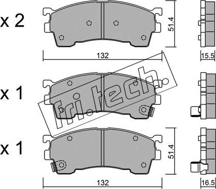 Fri.Tech. 232.1 - Kit de plaquettes de frein, frein à disque cwaw.fr