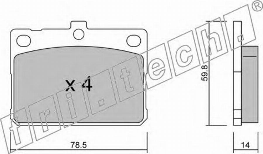 Fri.Tech. 2370 - Kit de plaquettes de frein, frein à disque cwaw.fr