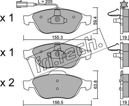 Fri.Tech. 229.1 - Kit de plaquettes de frein, frein à disque cwaw.fr