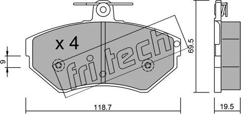 Fri.Tech. 224.0 - Kit de plaquettes de frein, frein à disque cwaw.fr