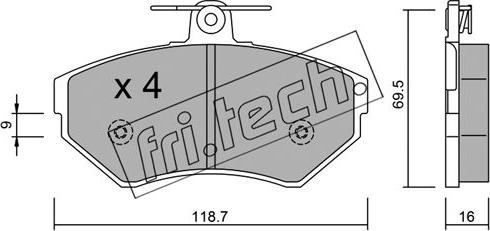 Fri.Tech. 224.1 - Kit de plaquettes de frein, frein à disque cwaw.fr