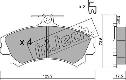 Fri.Tech. 225.1 - Kit de plaquettes de frein, frein à disque cwaw.fr